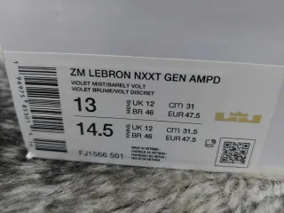 Zapatillas Nike LeBron NXXT Gen AMPD Talla 47.5