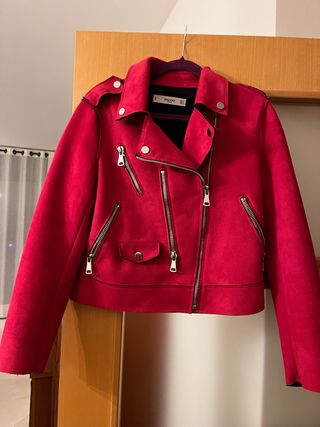 Cazadora roja Mango Talla M