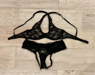 Conjunto lencería sexy encaje negro