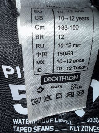 Pantalón de esquí Wedge niña negro Piste 500