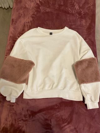 Sudadera mujer mangas peludas