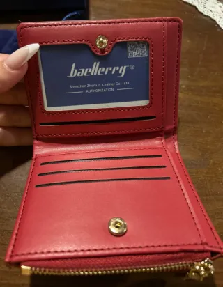Cartera Roja Cocodrilo Piel Sintética