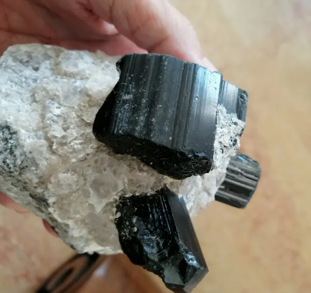 Splendide tormaline su quarzite