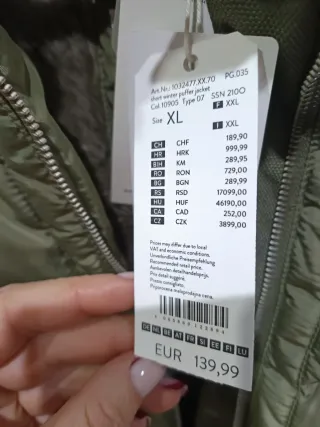 Chaqueta acolchada Tem Tailor verde