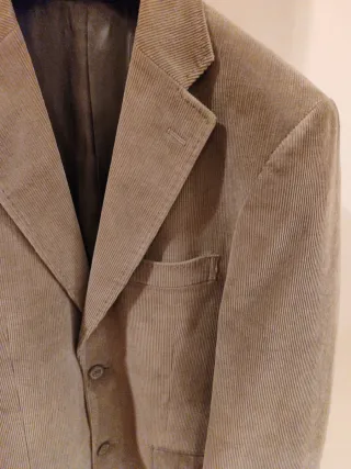 Americana pana marrón Hombre Easy Wear Talla 46