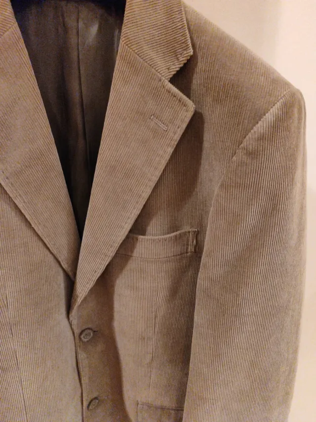 Americana pana marrón Hombre Easy Wear Talla 46