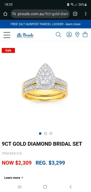 Anillos de diamantes y oro 9K Proud's