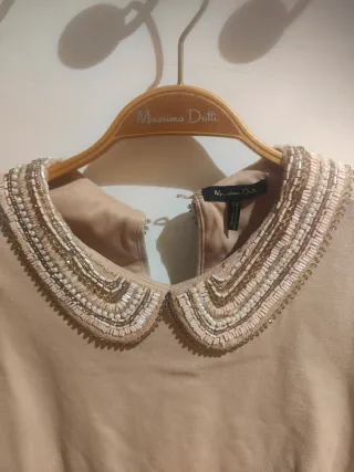 Vestido Massimo Dutti Beige Talla S/M