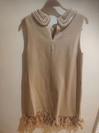 Vestido Massimo Dutti Beige Talla S/M