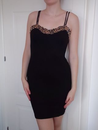 Vestito nero perline Capodanno