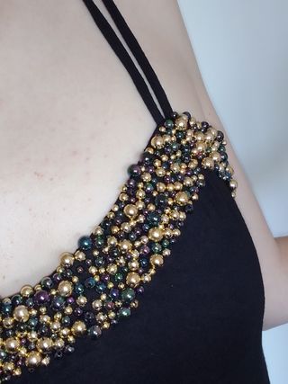 Vestito nero perline Capodanno