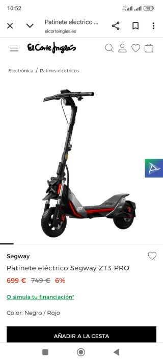 Patinete eléctrico Segway ZT3 PRO