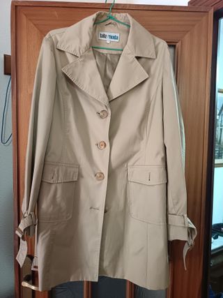 Gabardina Lala Moda Beige Mujer