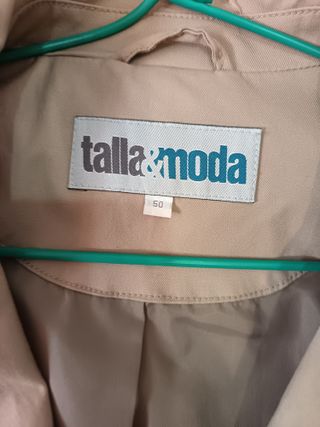 Gabardina Lala Moda Beige Mujer