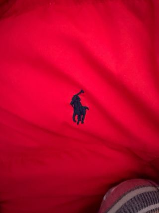 Chaqueta roja Ralph Lauren con capucha niña