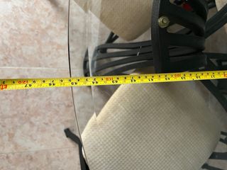 Tavolo in forgia con cristallo, 4 sedie