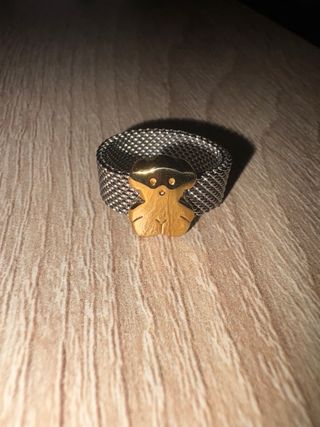 Anillo Tous Oso Dorado y Plateado