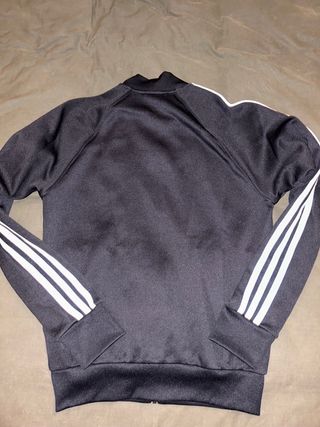 Chaqueta Adidas Negra con Rayas Blancas