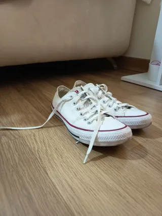 Converse Blancas planas