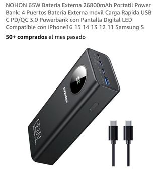 Batteria esterna NOHON 65W 26800mAh