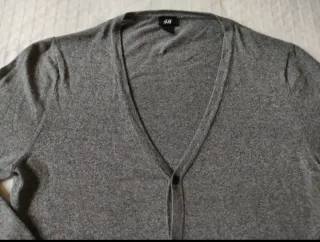 Cárdigan H&M Gris Talla L Hombre