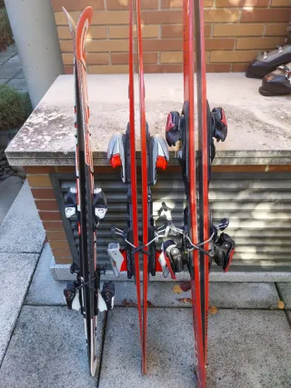 Esquís y bastones de esquí