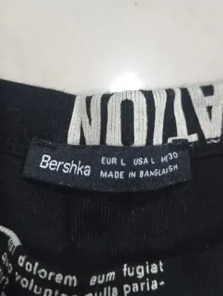 Camiseta manga larga estampada talla L