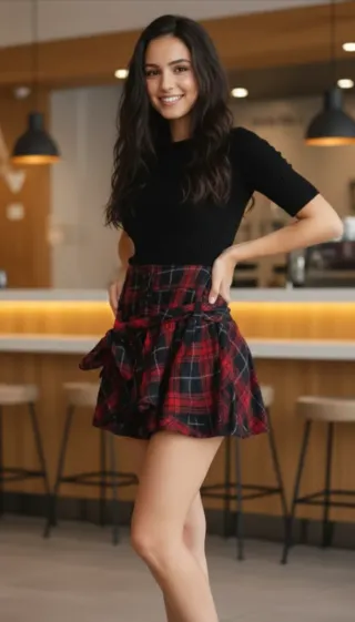 Falda mini escocesa tablas