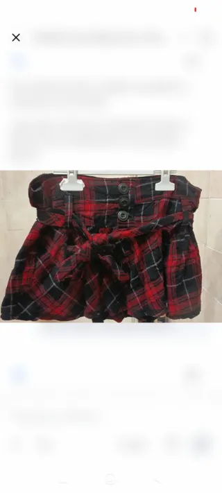 Falda mini escocesa tablas