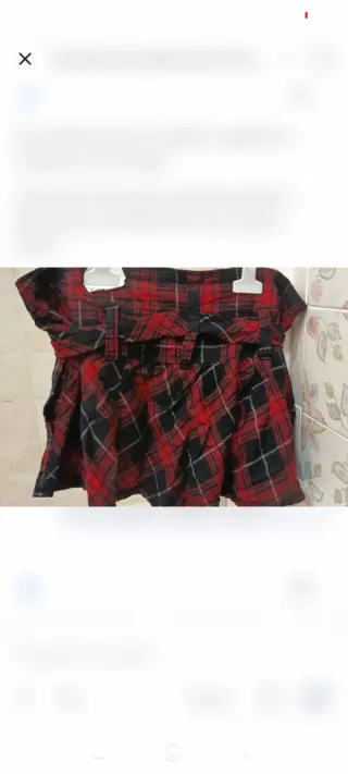 Falda mini escocesa tablas