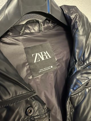 Chaleco efecto piel Zara negro