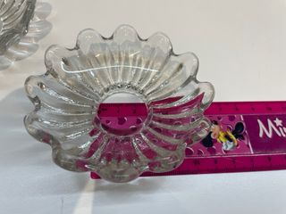 2 platillos  bobeches cristal flor lámpara repuest