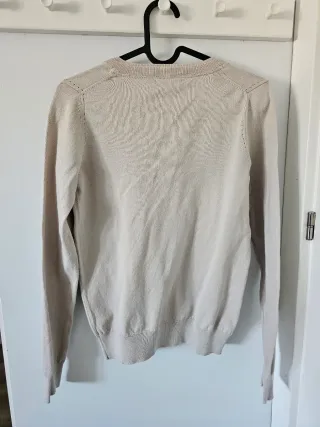 Jersey Easy Wear V-neck Beige Talla XL