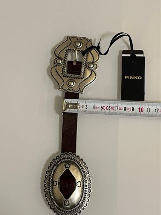 Cintura Pinko Pelle Vera Fibbia Western