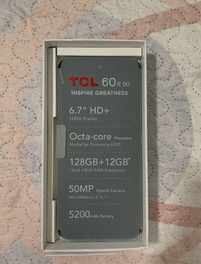TCL 60R 5G 128GB Negro Nuevo