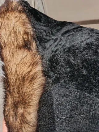 Abrigo borrego pelo lujo vintage cuello pelo