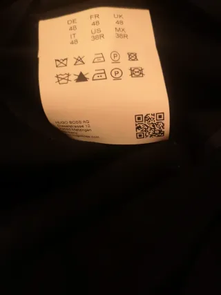 Traje Hugo Boss Negro azul marino oscuro rayas