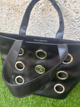 Bolsa Tote Paco Rabanne Negra