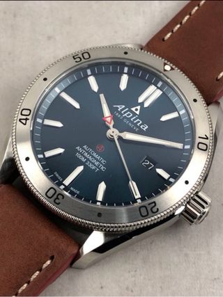 Reloj Alpina Automático Azul y Plateado
