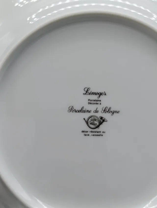 Set platos porcelana Limoges de Sologne