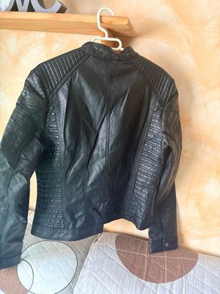 Cazadora Piel Negra Talla S