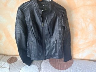 Cazadora Piel Negra Talla S