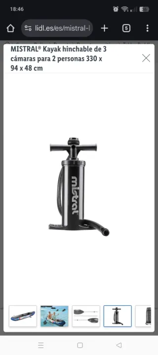 Kayak hinchable MISTRAL® para 1 o Dos personas