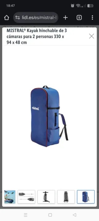 Kayak hinchable MISTRAL® para 1 o Dos personas