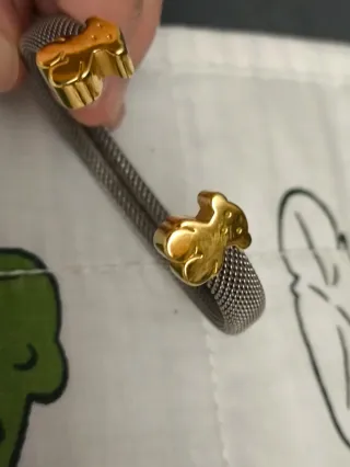 Pulsera Tous Oso Dorada y Plateada