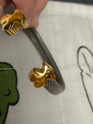 Pulsera Tous Oso Dorada y Plateada