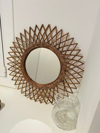 Specchio in rattan sole 60x60cm