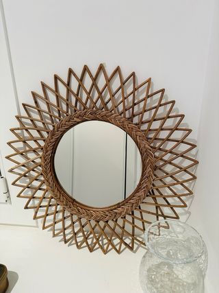 Specchio in rattan sole 60x60cm