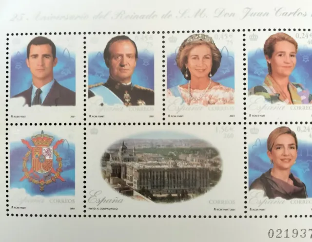 Hoja Bloque 25 Aniversario Reinado Juan Carlos I