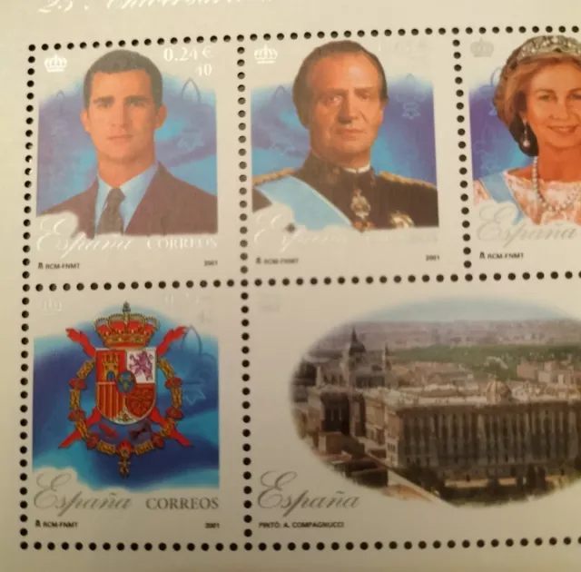 Hoja Bloque 25 Aniversario Reinado Juan Carlos I